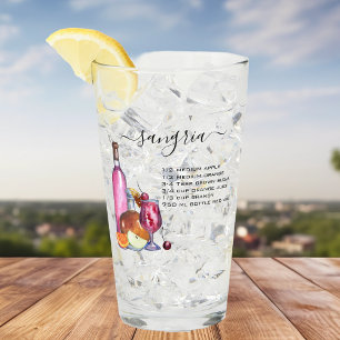 Cocktail Wasserfarben Rezept Mixgetränke Sangria Glas