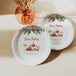 Cocktail Weihnachts-Party Pappteller