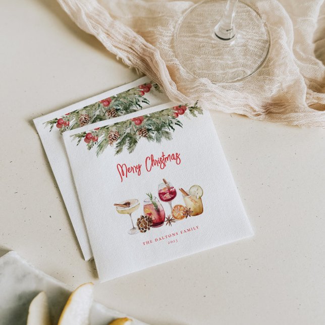 Cocktail Weihnachts-Party Serviette (Von Creator hochgeladen)