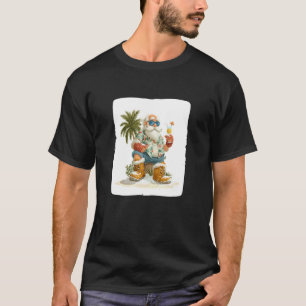 Cocktail Weihnachtsmann für Urlaub und Festliche M T-Shirt