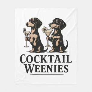Cocktail-Würstchen Lustiger Dachshund Dackel Fleecedecke