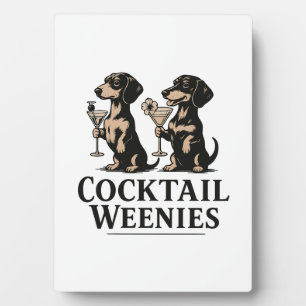 Cocktail-Würstchen Lustiger Dachshund Wiener Hund Fotoplatte