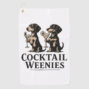 Cocktail-Würstchen Lustiger Dachshund-Wiener-Hund Golfhandtuch