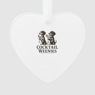 Cocktail-Würstchen Lustiger Dachshund Wiener Hund Ornament