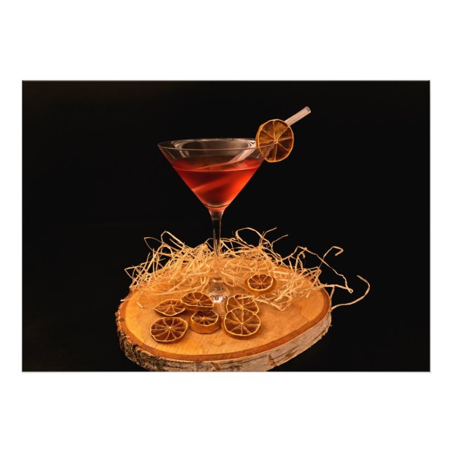 Cocktail Zitrone Granatapfel Fotodruck (Vorne)