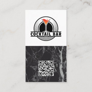 Cocktailbar-Logo-Grafik   QR-Code Visitenkarte