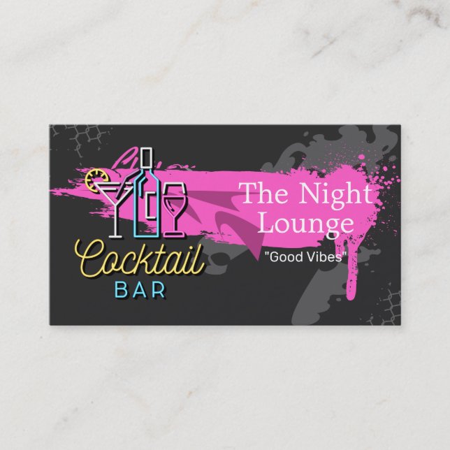 Cocktailbar | Lounge | Restaurant Visitenkarte (Vorderseite)
