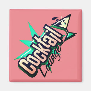 Cocktailbar Martini Retro Vintage Spirituosenbar Magnet