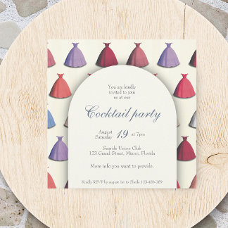 Cocktailgarten Brautkleid Party Einladung