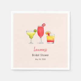 Cocktailgetränke Brautparty Napkins Serviette