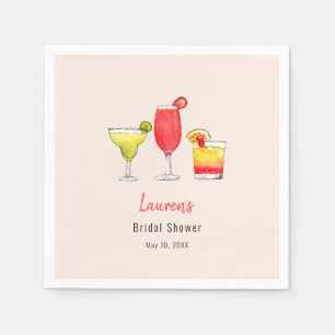 Cocktailgetränke Brautparty Napkins Serviette