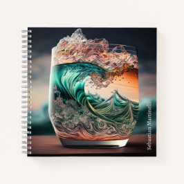Cocktailglas mit Personalisierten Abstürze Notizbuch