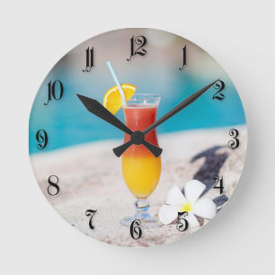Cocktailglas Runde Wanduhr