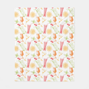 Cocktailmuster Fleecedecke