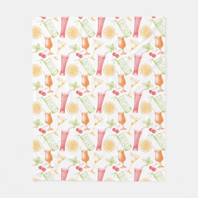 Cocktailmuster Fleecedecke (Vorderseite)