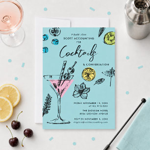 Cocktailparty-Einladung modern illustriert Einladung