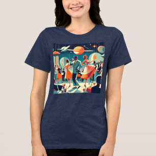 Cocktailparty im Mid-Century Space Age Stil Tri-Blend Shirt