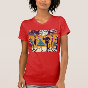 Cocktailparty im Stil der 60er Jahre des Mid-Centu T-Shirt