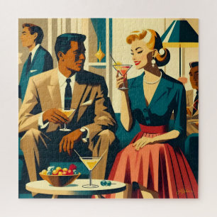 Cocktailparty-Paare Gemeinsame Anziehung Puzzle