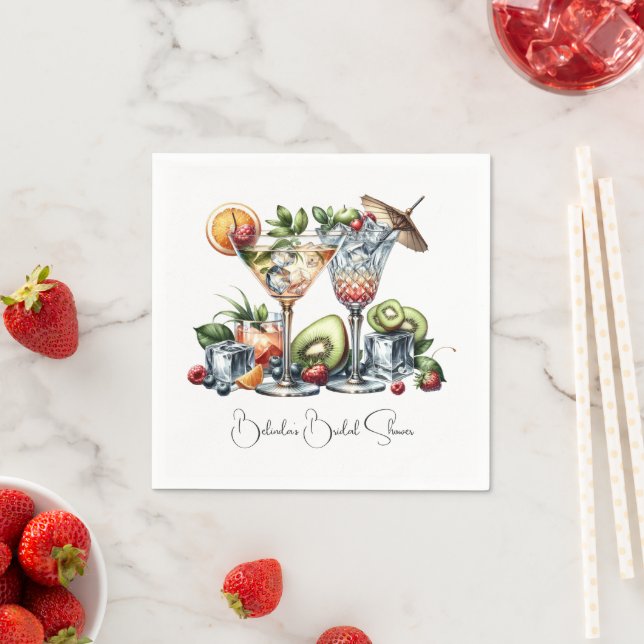 Cocktailparty Personalisiert Serviette (Beispiel)