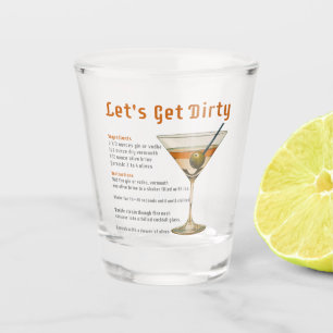 Cocktailpause Auf schmutzigen Martini-Rezept Schnapsglas