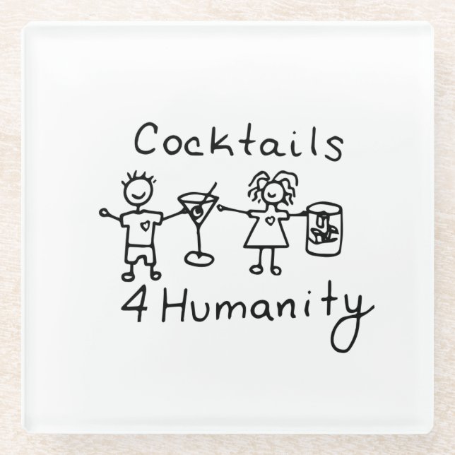 Cocktails4Humanity Untersetzer (Vorderseite)