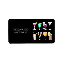 Cocktails Adresse Mailing Labels Adressaufkleber
