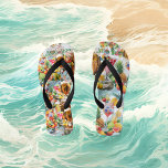 Cocktails am Strand Tropical Obsts Junggeselinnen- Flip Flops<br><div class="desc">Ein tropischer Junggeselinnen-Abschied zum Gedenken an Ihre letzte Flut vor dem Ring. Einladen, genießen und feiern Sie mit Ihrer nächsten und liebsten Familie, Freunden. Ideal für einen Cocktail am Strand. Diese einzigartige Flip Flops ist genau das Richtige für den Strand. Die Gestaltung, tropischer Strand, blaues Wasser, Cocktails, tropische Früchte und...</div>