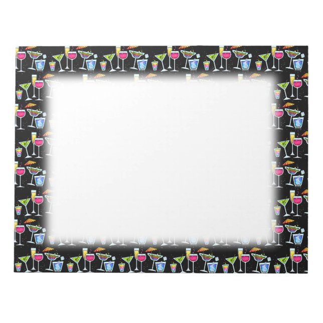 COCKTAILS AUF! NOTEPAD LARGE NOTIZBLOCK (Vorderseite)