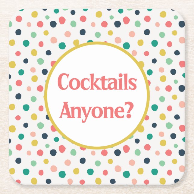 Cocktails aus dem Mittelalter Orange Gold Aquamari Rechteckiger Pappuntersetzer (Vorderseite)