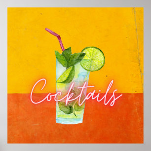 Cocktails Bar Art Collection Poster