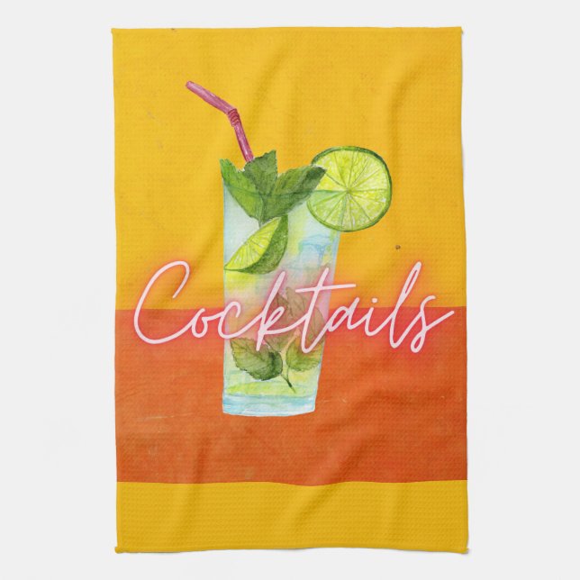 Cocktails Bar Geschirrtuch (Vertikal)