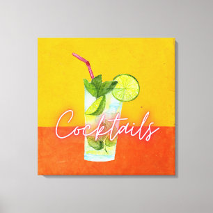Cocktails Bar Leinwanddruck