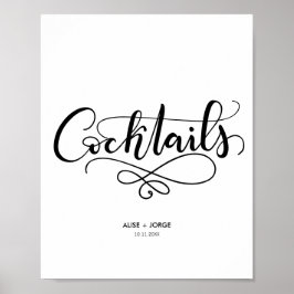 Cocktails - Bar - Personalisiert Poster