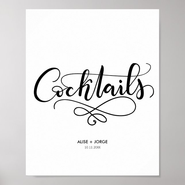 Cocktails - Bar - Personalisiert Poster (Vorne)