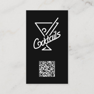 Cocktails / Barkeeper / QR Barcode Visitenkarte