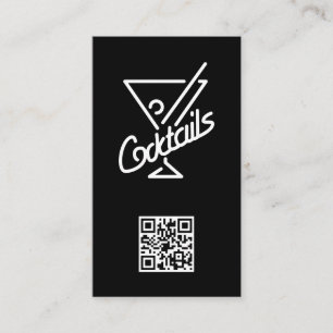 Cocktails / Barkeeper / QR Strichcode Visitenkarte
