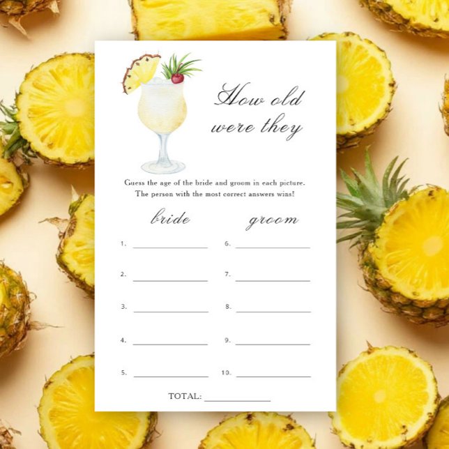 Cocktails bridal shower - How old were they game (Von Creator hochgeladen)