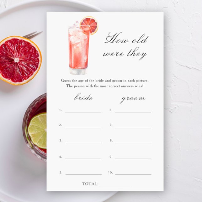 Cocktails bridal shower - How old were they game (Von Creator hochgeladen)