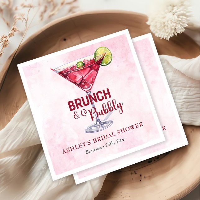 Cocktails Brunch & Brautparty Serviette (Von Creator hochgeladen)