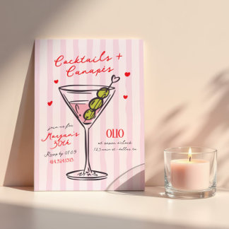 Cocktails & Canapés Mädchenabend Geburtstag Einladung