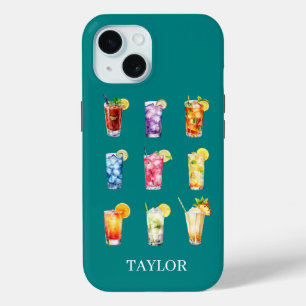 Cocktails Cocktails Cocktails Monogrammiert Case-Mate iPhone Hülle