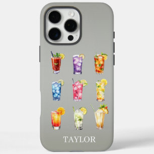 Cocktails Cocktails Cocktails Monogrammiert iPhone 16 Pro Max Hülle