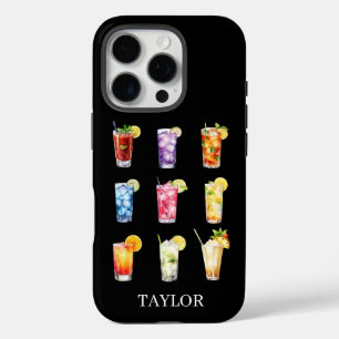Cocktails Cocktails Cocktails Monogrammiert iPhone 16 Pro Hülle