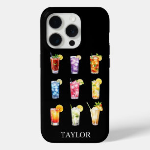 Cocktails Cocktails Cocktails Monogrammiert Case-Mate iPhone Hülle
