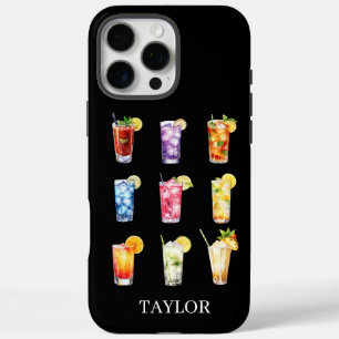 Cocktails Cocktails Cocktails Monogrammiert iPhone 16 Pro Max Hülle