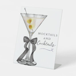Cocktails Dirty Martini Brautparty Sockelschild