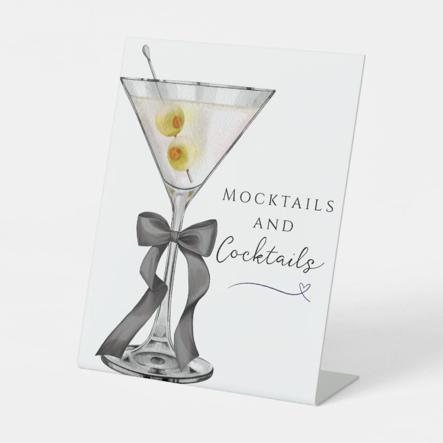 Cocktails Dirty Martini Brautparty Sockelschild (Vorderseite)