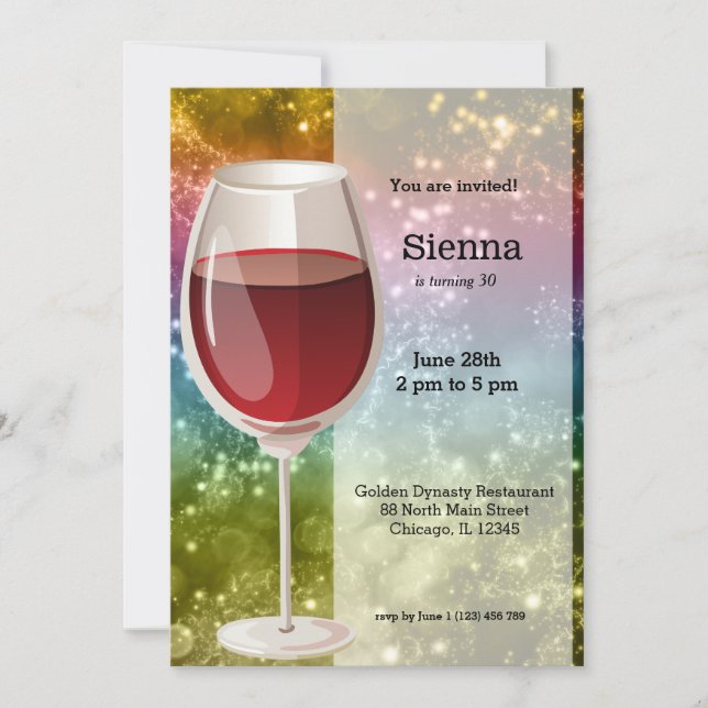 Cocktails Einladung (Vorderseite)