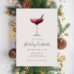 Cocktails Festliche Getränke Weihnachts-Party Einladung
